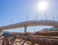 У Києві на Подільському мостовому переході триває облаштування конструкцій тунелів метрополітену