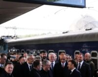 Европа поддерживает Украину: Макрон, Мерц, Стармер и Туск приехали в Киев