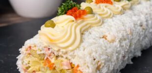 Оливье в виде рулета: привычное блюдо по-новому рецепту к новогоднему столу