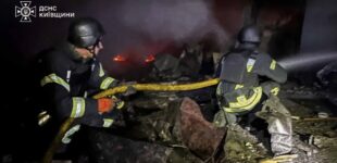 Утренняя атака на Киев: обломки упали возле жилого дома