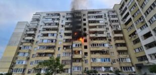 В Белгороде дрон ударил в многоквартирный дом