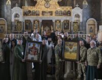 В Киево-Печерской лавре освятили военные иконы для армейских корпусов и бригад