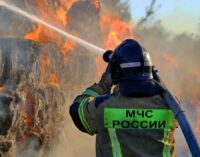 В Ставропольском крае РФ после атаки дронов вспыхнул пожар на химическом заводе «Азот»