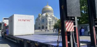 В Петербурге РФ начали устанавливать бетонные укрытия от дронов