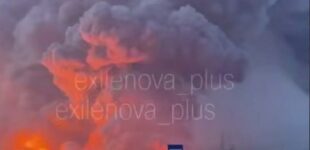 Горит Подольск: десятки беспилотников превратили крупнейший логистический центр РФ в факел. ВИДЕО